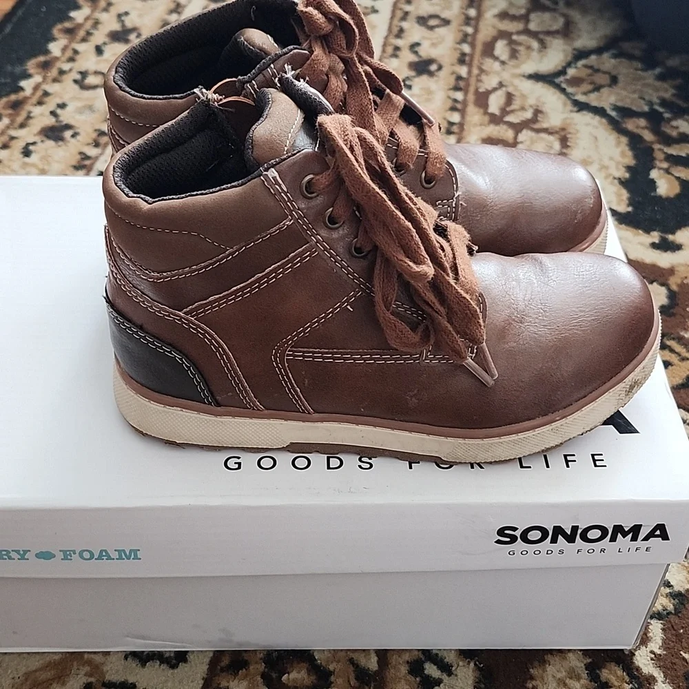 Sonoma Britpunk Casual Sneaker Boots w/zipper; Size:13, Cognac - Picture 4 of 13